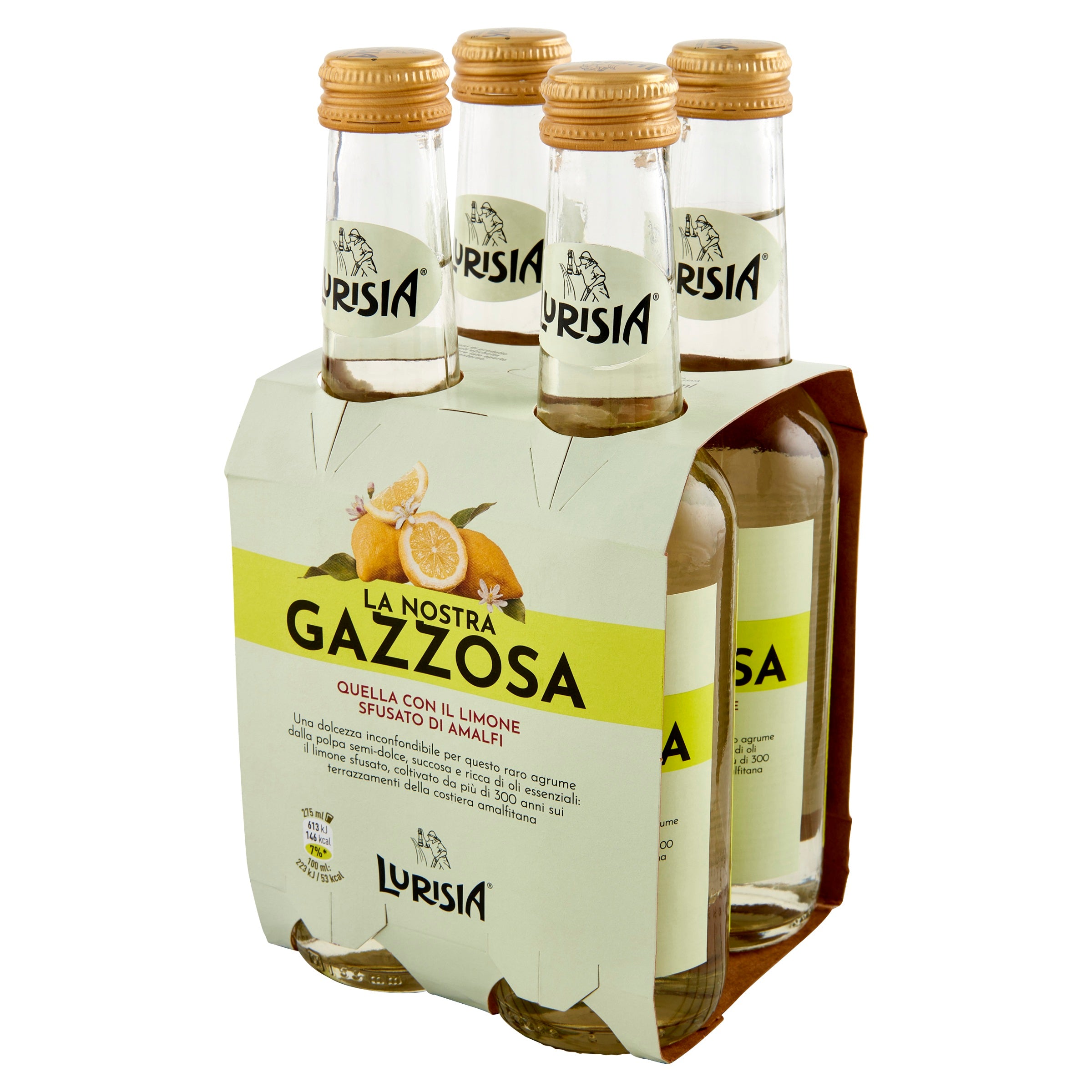 Lurisia Gazzosa – Zitronenlimonade | 4x 275ml